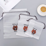 Brown Bear Transparent Cosmetic Bag