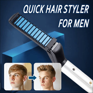 Hair Curling Iron Comb For Men