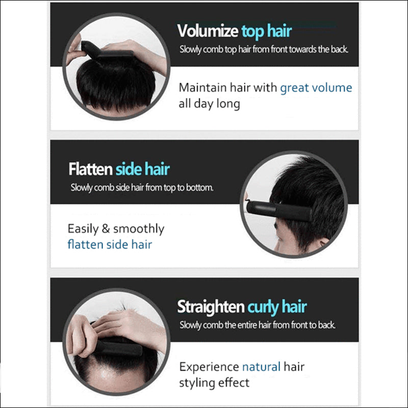 Hair Curling Iron Comb For Men