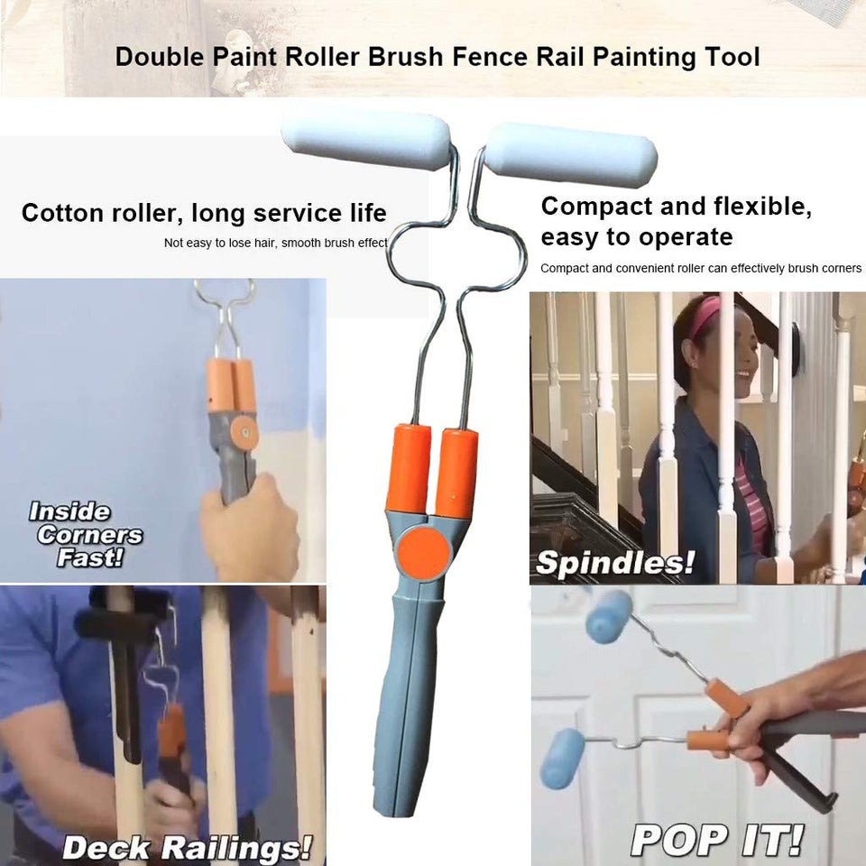 Double Sided Paint Roller Brush